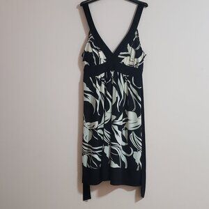 Black & White Floral Pattern Dress [Twenty One] [Size M]